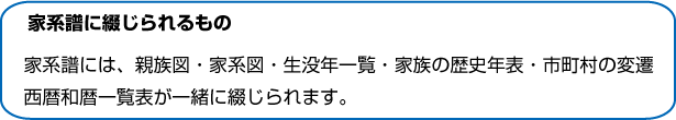 家系譜に綴じられるもの