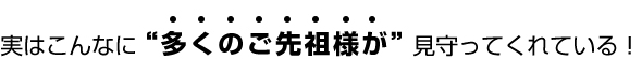 多くのご先祖様